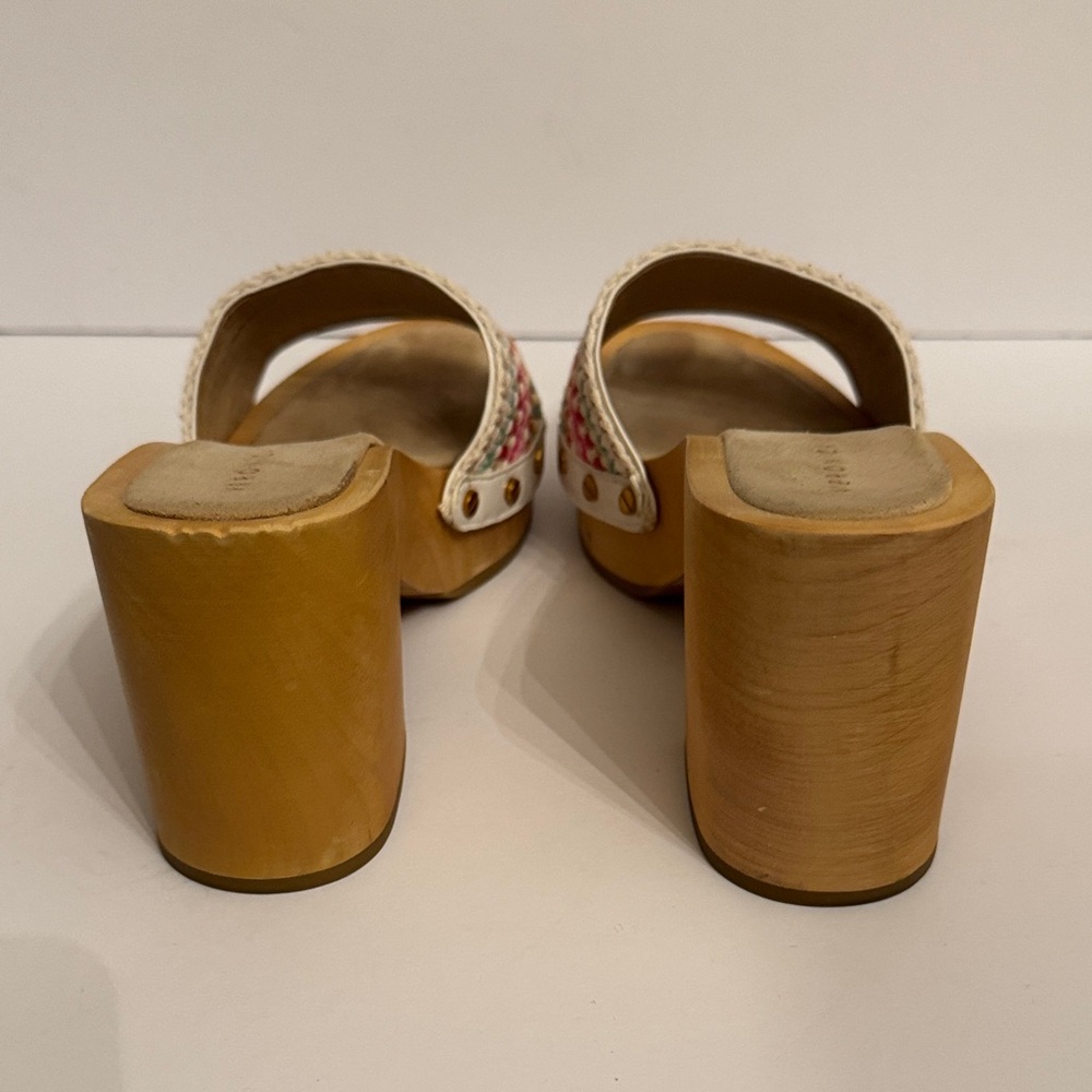 Veronica Beard 8-1/2 HannaLee Colorful Woven Clog Mules - Picture 7 of 16